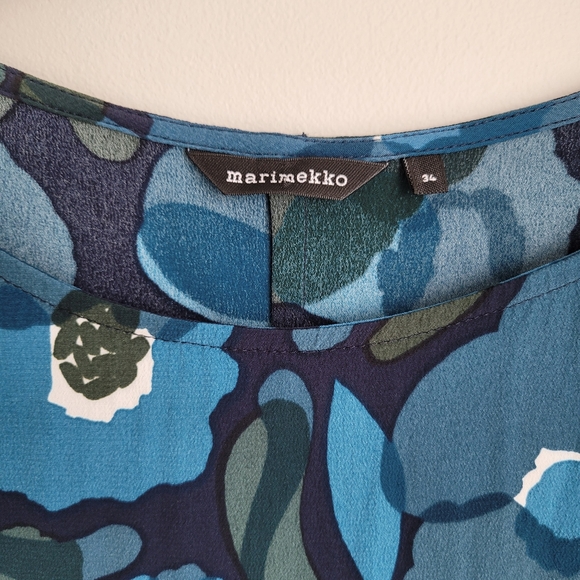 Marimekko Floral Blouse Size 34 - Picture 2 of 7
